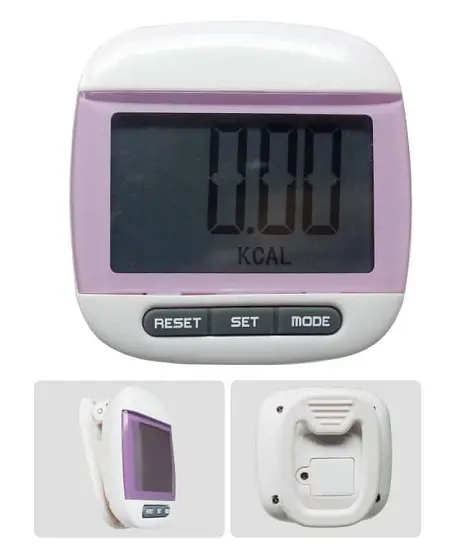 Podómetro con funciones de salud / varios colores incluye pilas