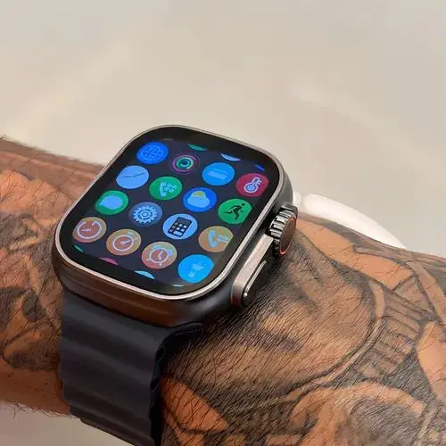 Smart watch T800 correa negra / naranja